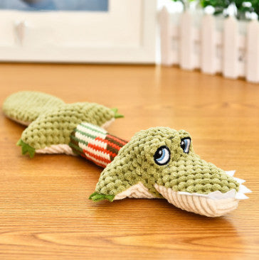 Plush Crocodile Chew Toy with Sound