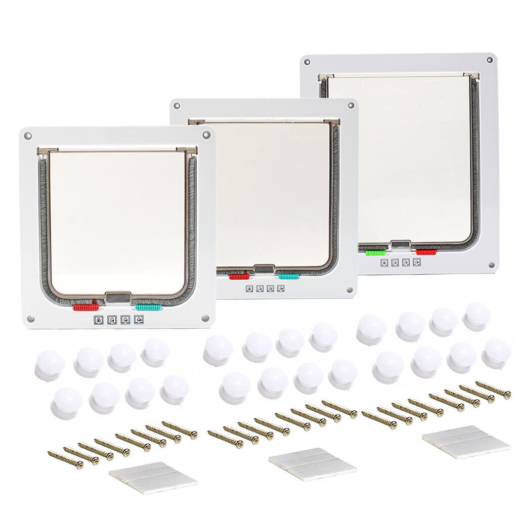 4-Way Locking Pet Flap for Cats and Small Dogs