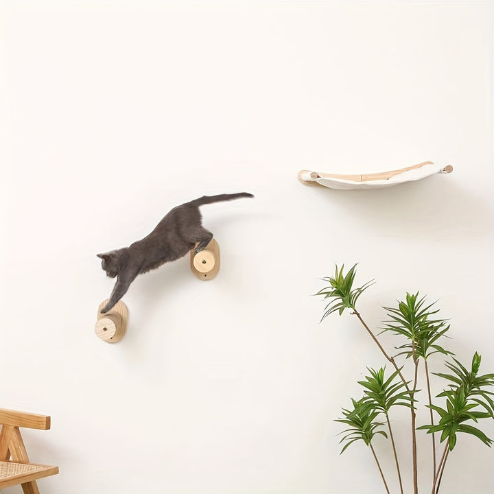 Wall-Mounted Cat Activity Centre and Scratching Post