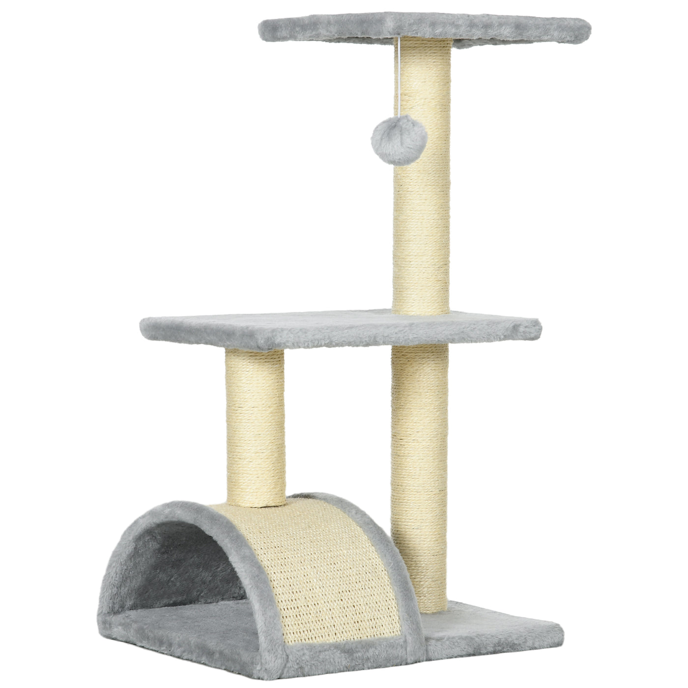 72cm Cat Tree with Scratching Post and Hanging Toy