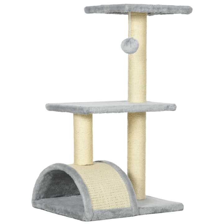72cm Cat Tree with Scratching Post and Hanging Toy