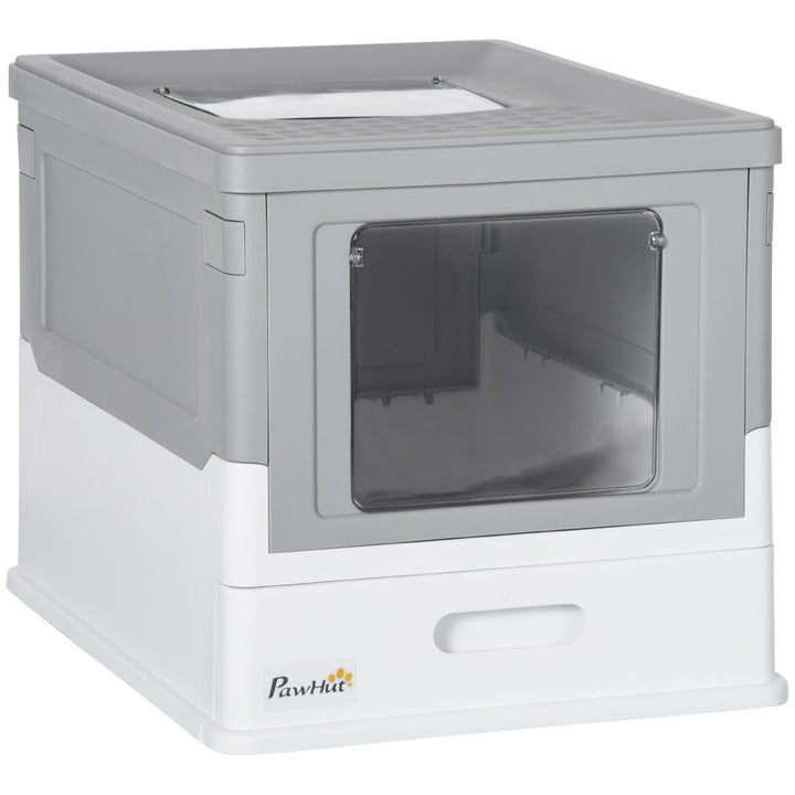 Hooded Cat Litter Box with Scoop, Front Entry