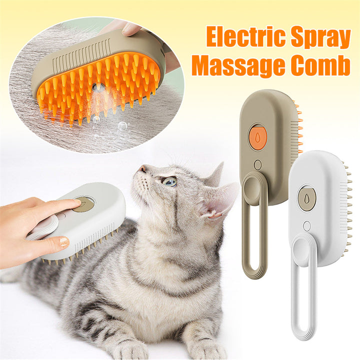 3-in-1 Electric Steam Grooming Brush for Cats