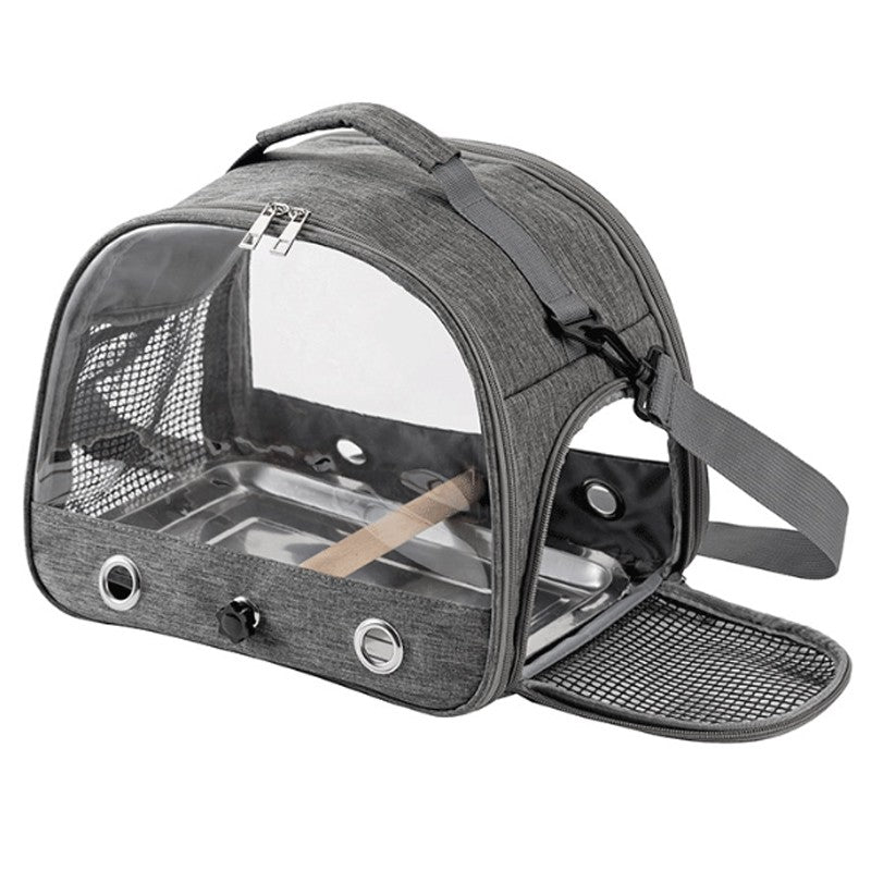 Portable Bird Carrier Backpack with Tray
