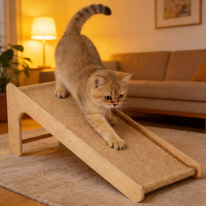 Dual-Use Sisal Cat Scratcher Ramp