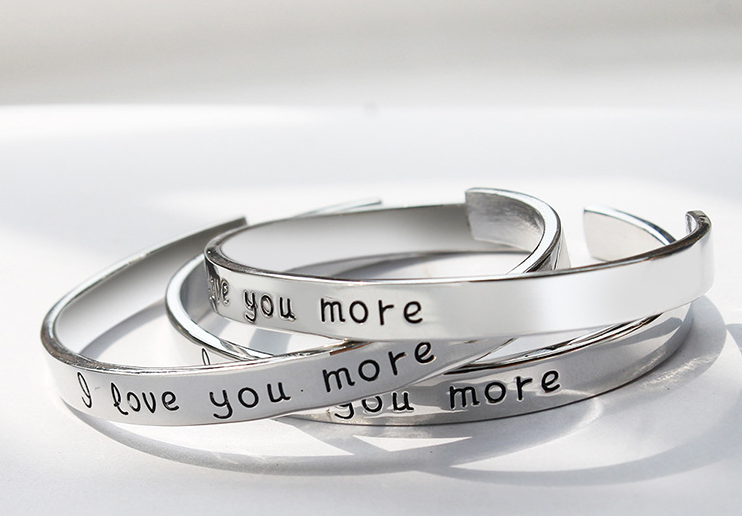 Europe and the United States lettering I Love You More couple love bracelet