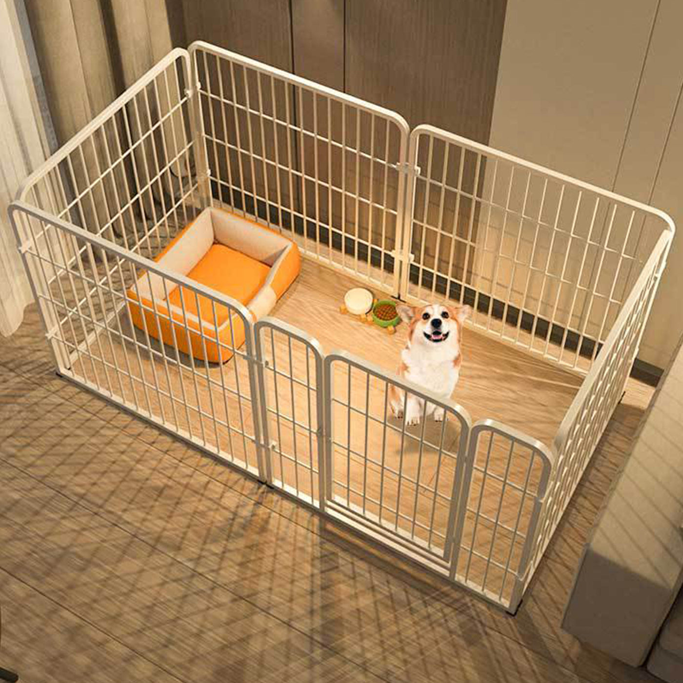 6-Panel Metal Dog Playpen, Indoor & Outdoor