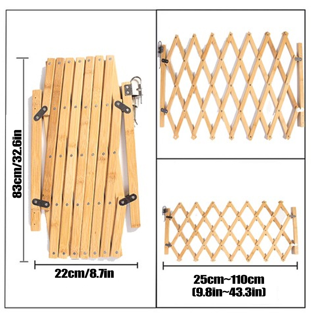 Retractable Wooden Safety Gate for Dogs