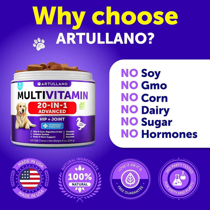 Dog Multivitamin Chewables with Glucosamine & Omega-3