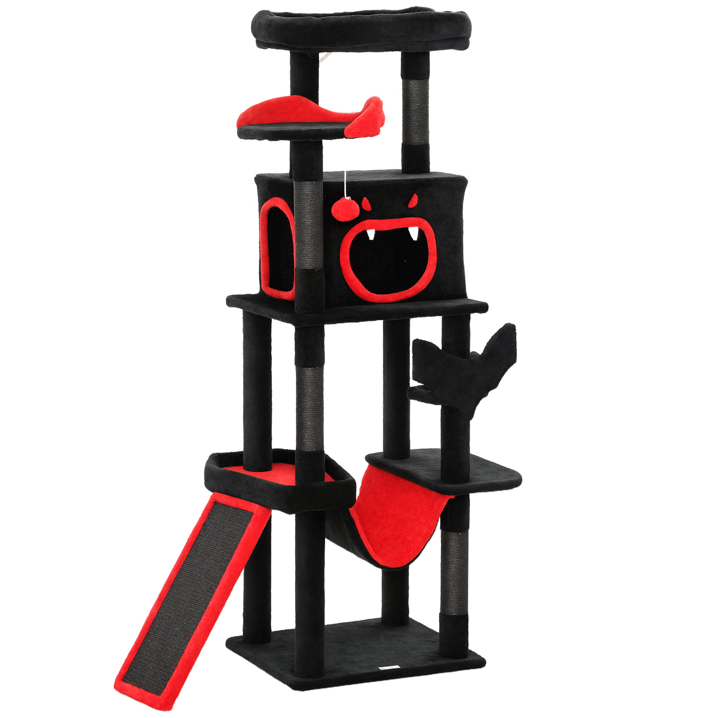 Gothic Multi-Level Cat Tree with Coffin Bed - 152cm