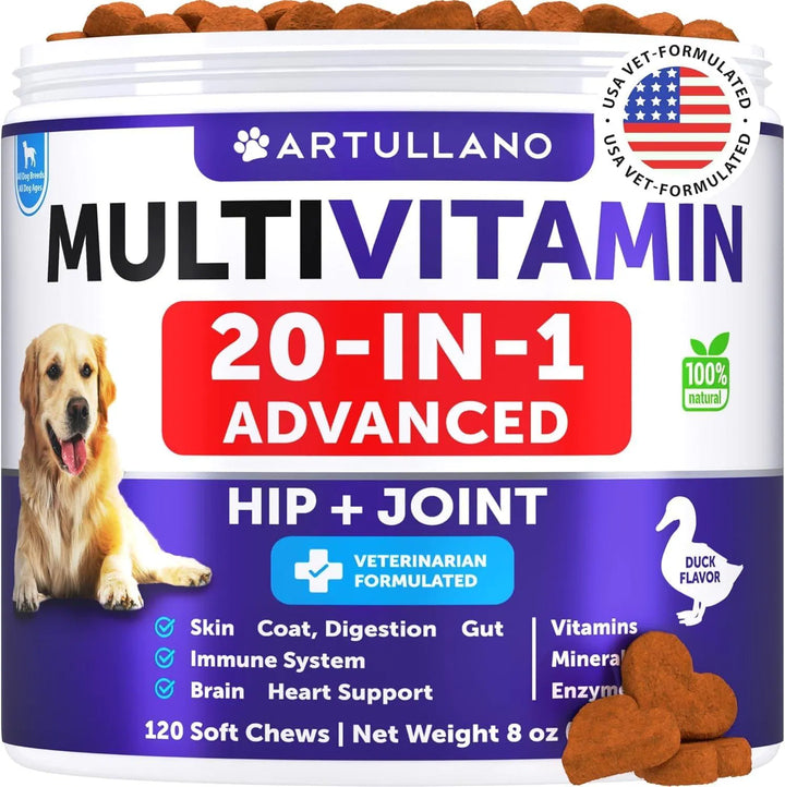 Dog Multivitamin Chews with Glucosamine & Probiotics