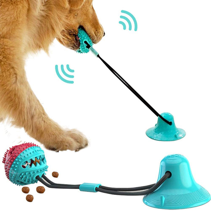 Suction-Cup Tug Ball & Tooth-Cleaning Dog Toy
