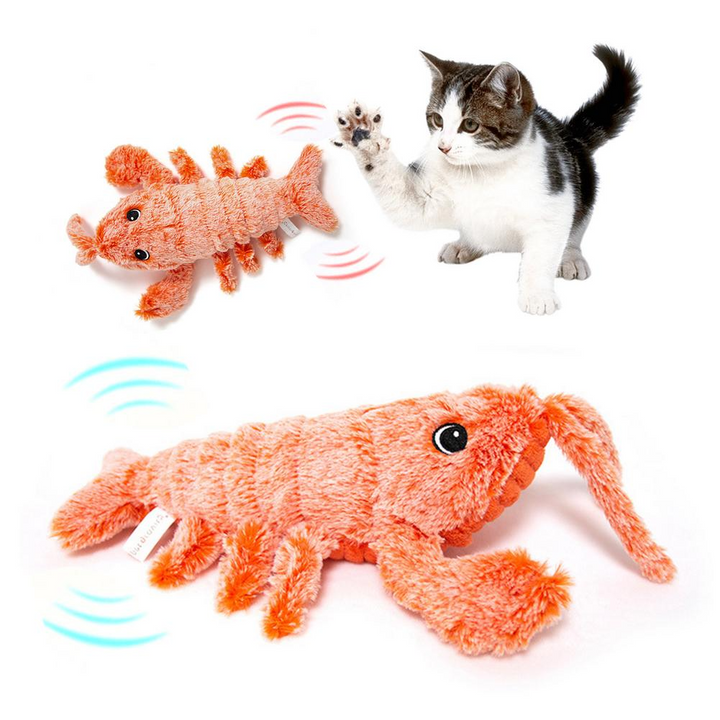 Electric Jumping Shrimp Cat Toy, USB Rechargeable